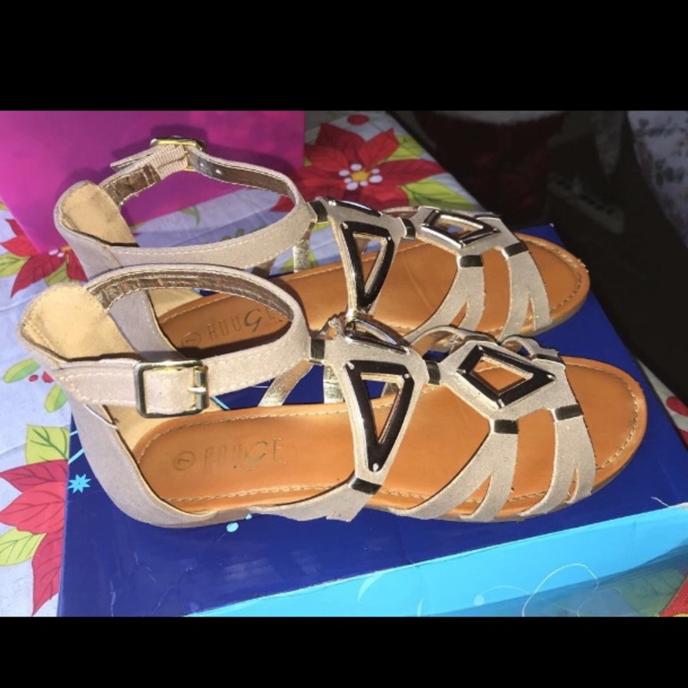 Gold sandals